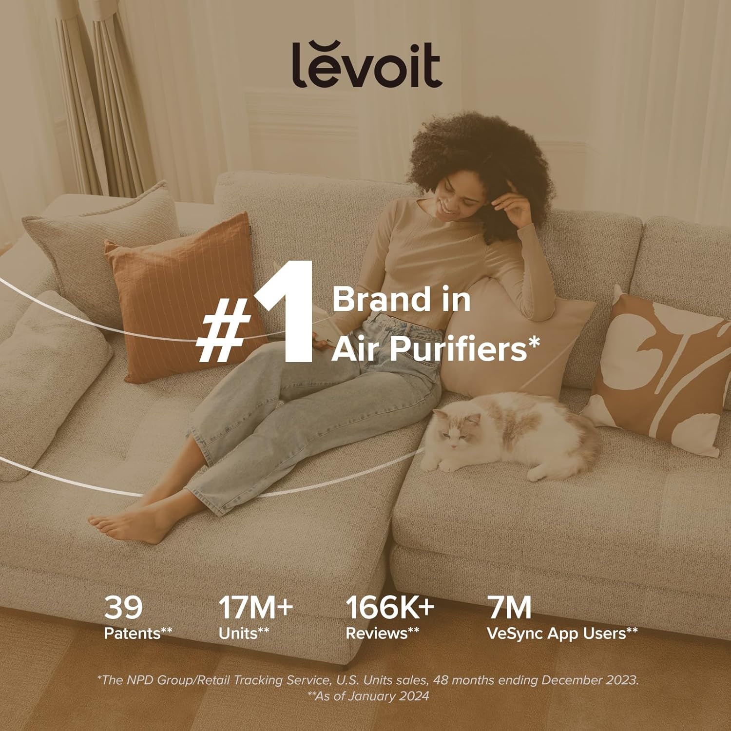 LEVOIT Air Purifiers for Bedroom Home AED 179/-