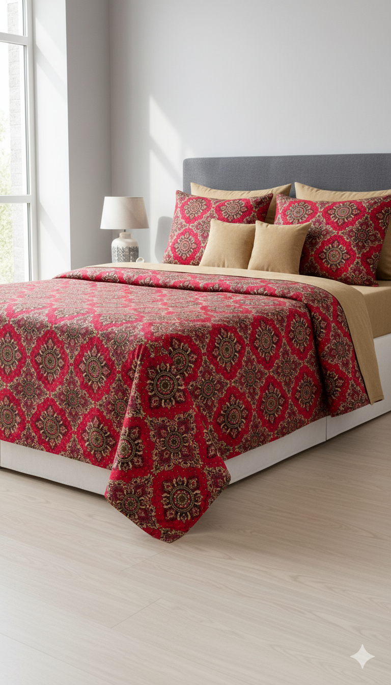 red bedsheet